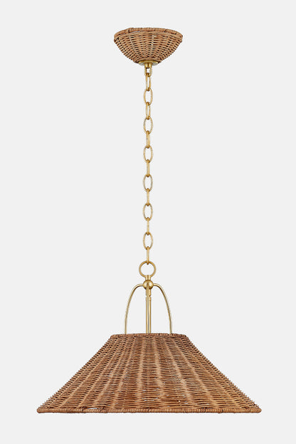 Mitzi by Hudson Valley Lighting Davida Small Pendant in Aged Brass, detail view 1