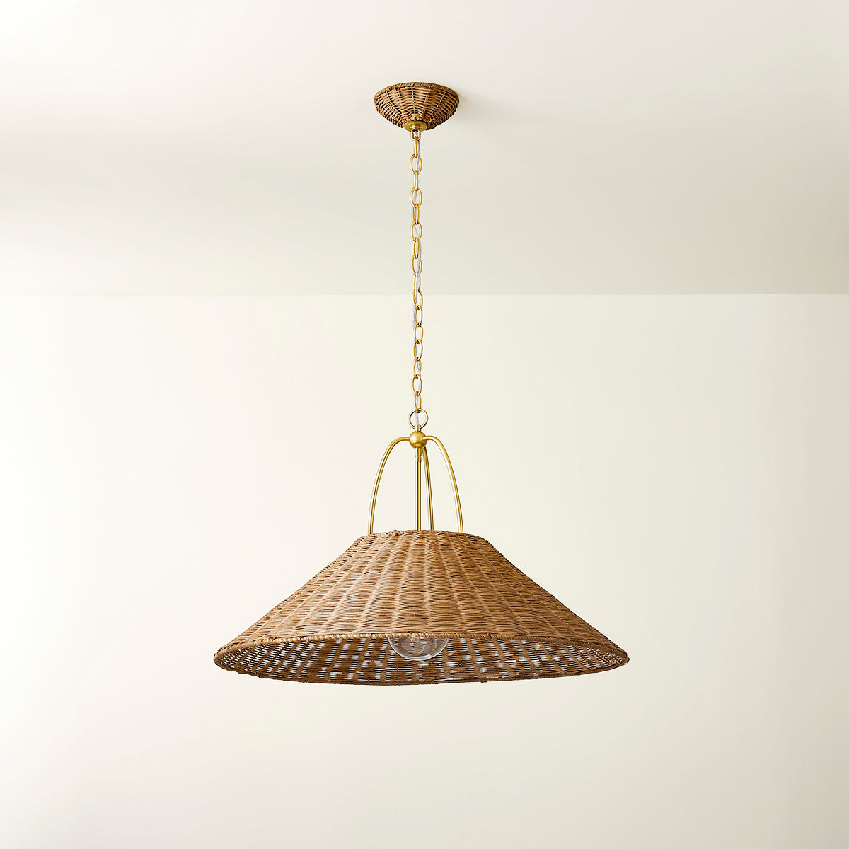 Mitzi by Hudson Valley Lighting Davida Large Pendant in Aged Brass, detail view 3
