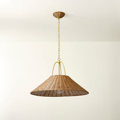Mitzi by Hudson Valley Lighting Davida Large Pendant in Aged Brass, detail view 3