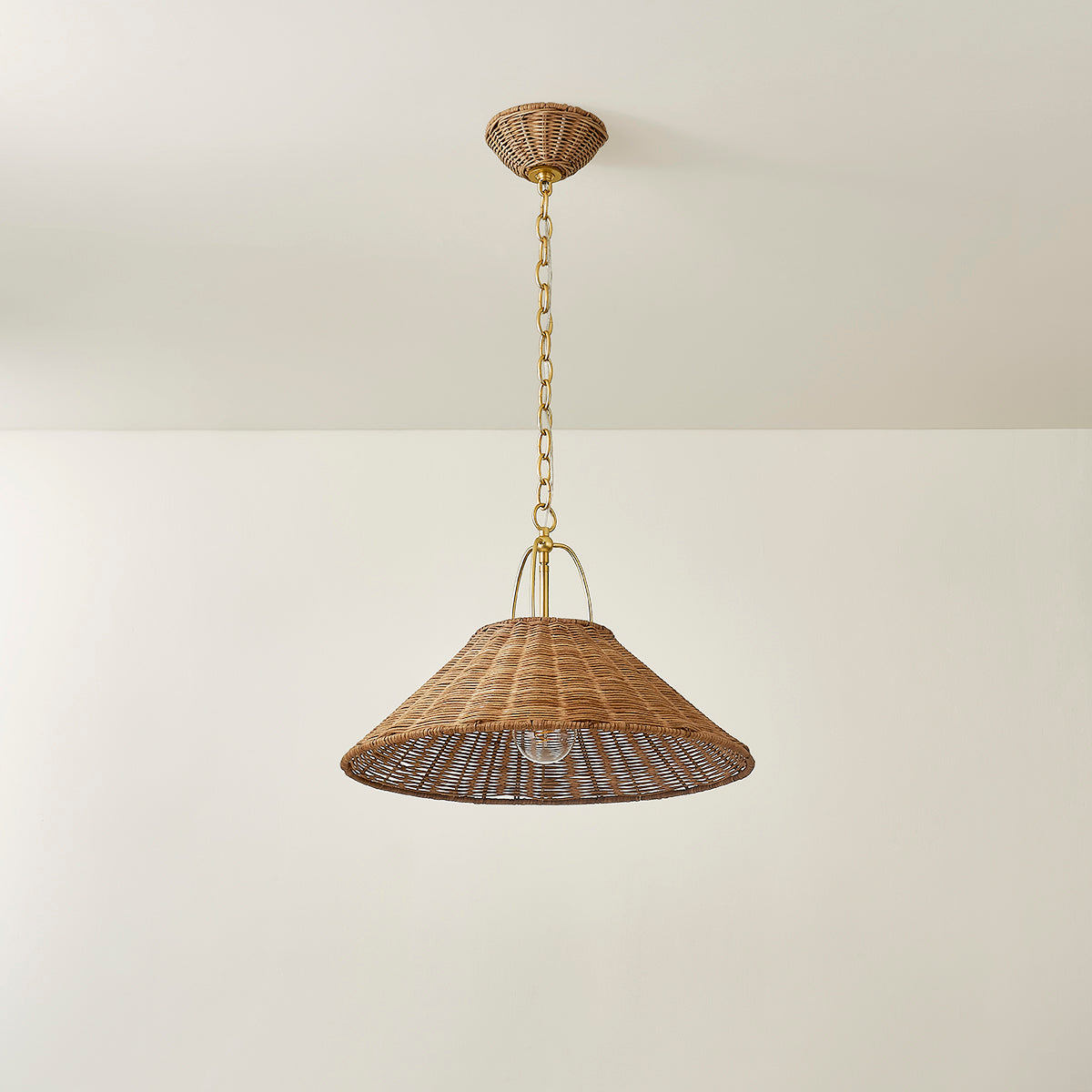 Mitzi by Hudson Valley Lighting Davida Small Pendant in Aged Brass, detail view 3