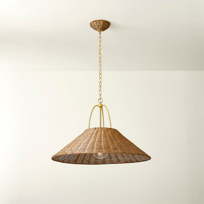 Mitzi by Hudson Valley Lighting Davida Large Pendant in Aged Brass, detail view 4