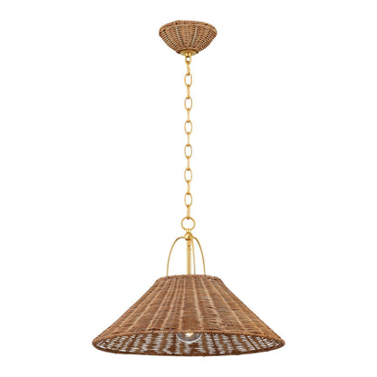Mitzi by Hudson Valley Lighting Davida Small Pendant in Aged Brass