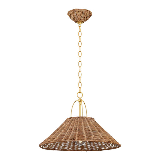 Mitzi by Hudson Valley Lighting Davida Small Pendant in Aged Brass