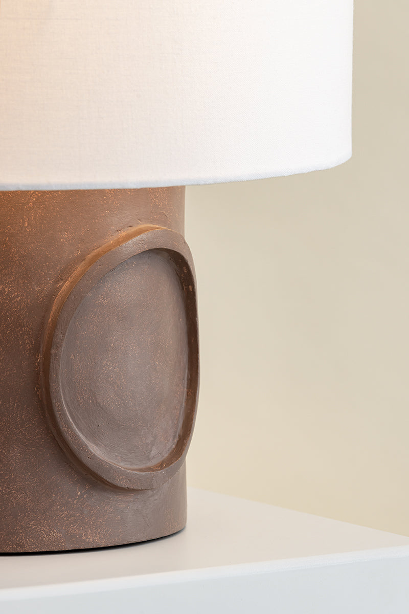 Mitzi by Hudson Valley Lighting Davie Table Lamp in Aged Brass, detail view 4