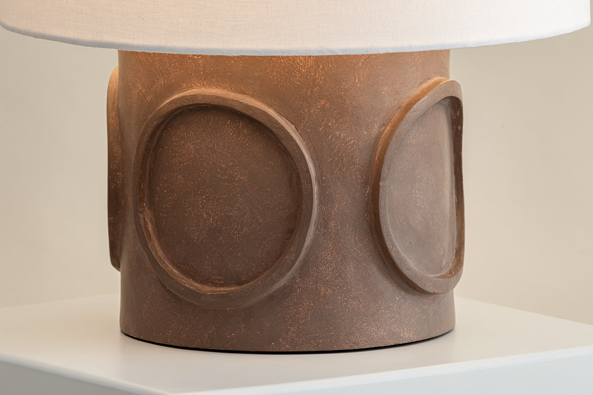 Mitzi by Hudson Valley Lighting Davie Table Lamp in Aged Brass, detail view 5