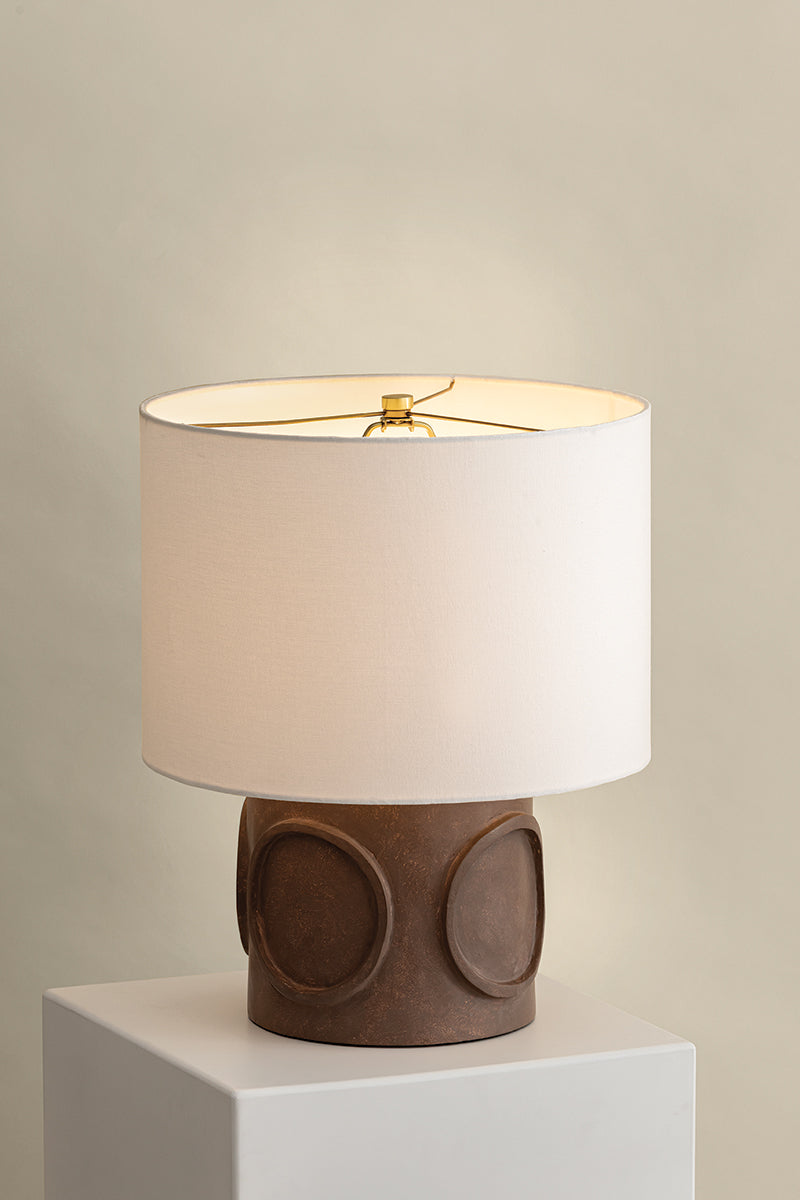 Mitzi by Hudson Valley Lighting Davie Table Lamp in Aged Brass, detail view 6