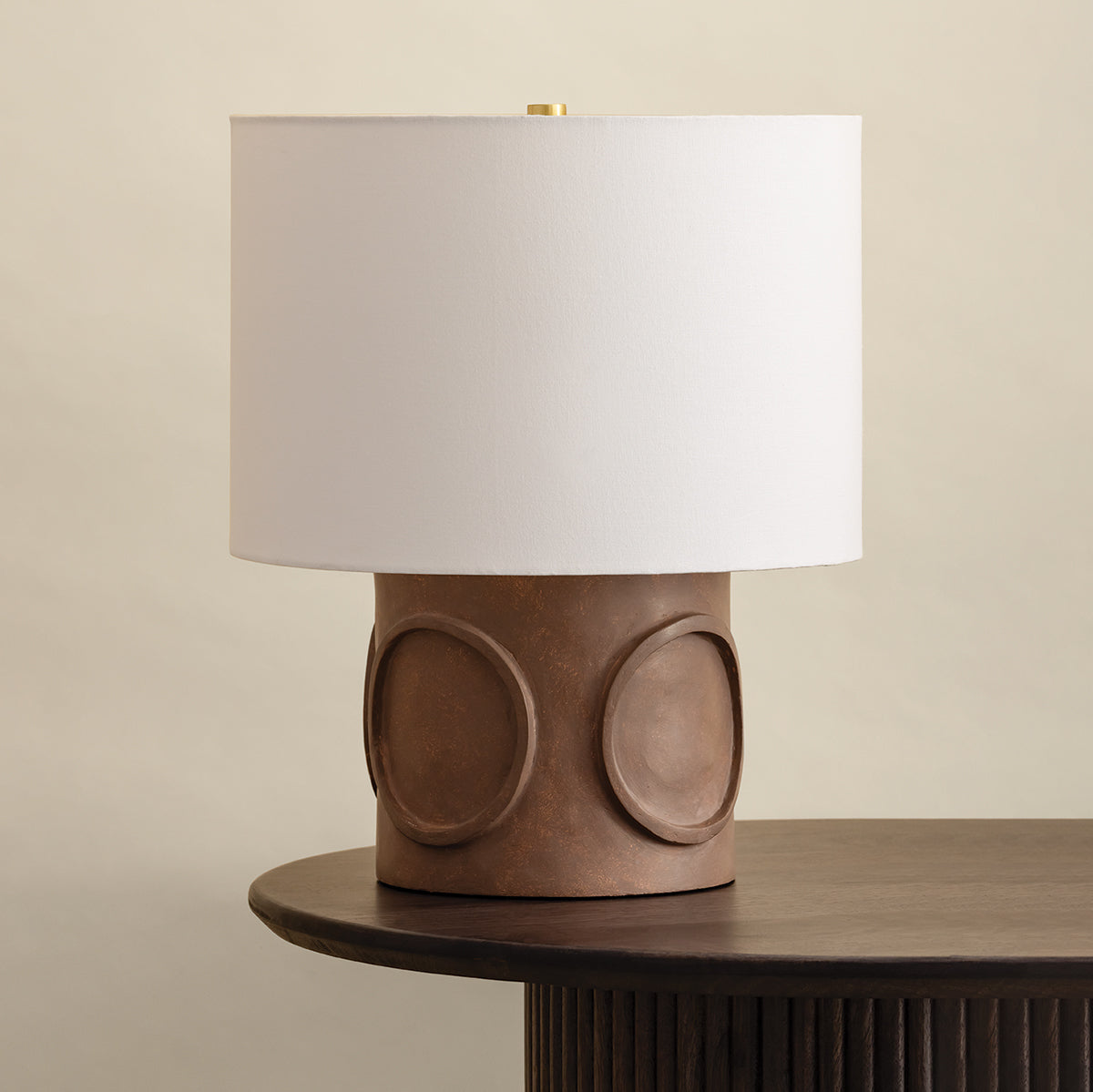 Mitzi by Hudson Valley Lighting Davie Table Lamp in Aged Brass, detail view 9