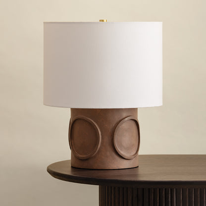 Mitzi by Hudson Valley Lighting Davie Table Lamp in Aged Brass, detail view 9