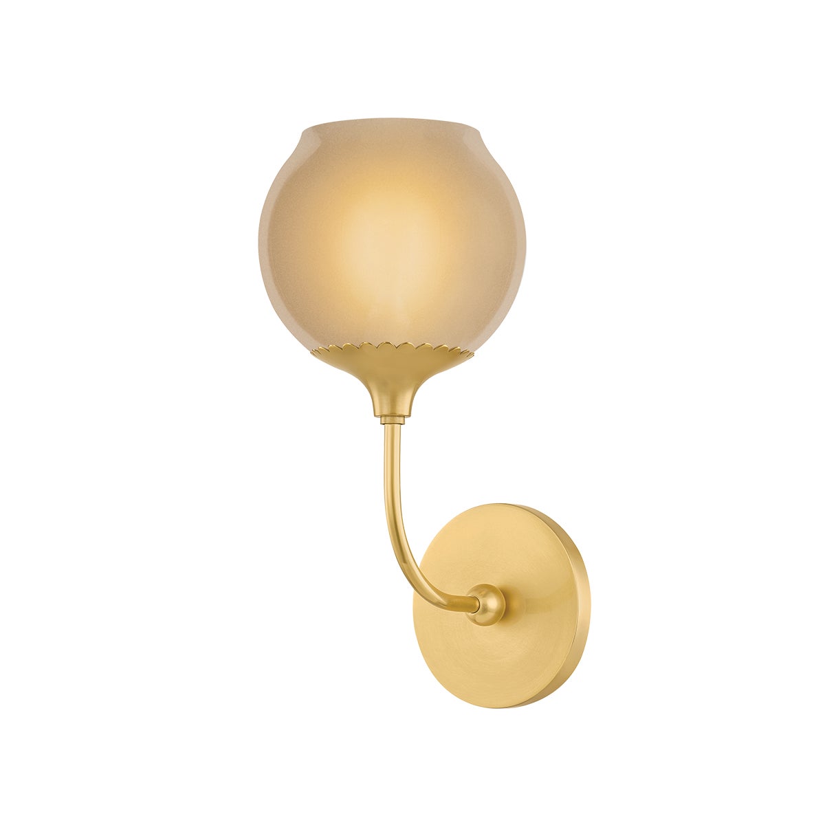 Mitzi by Hudson Valley Lighting Daya 1-Light Wall Sconce in Aged Brass