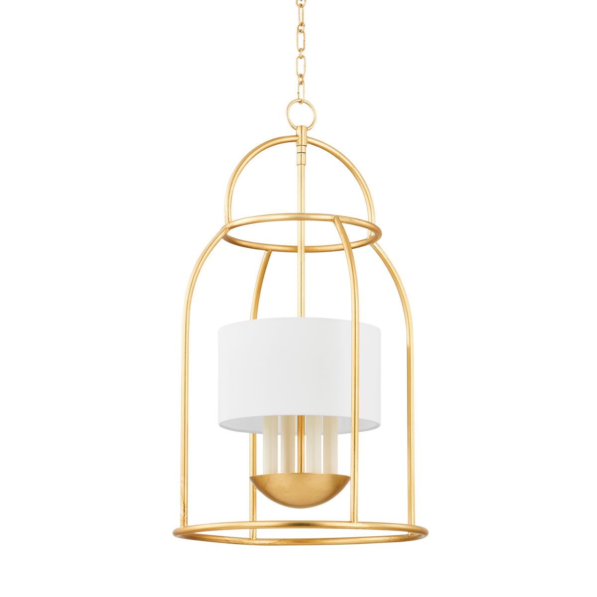 Mitzi by Hudson Valley Lighting Delia 4-Light Lantern in Vintage Gold Leaf