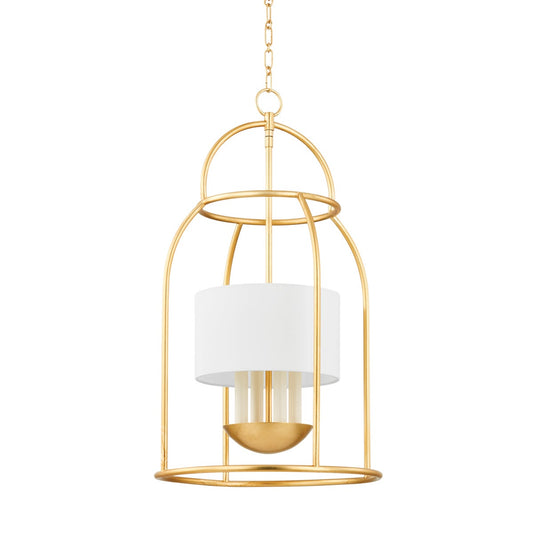 Mitzi by Hudson Valley Lighting Delia 4-Light Lantern in Vintage Gold Leaf