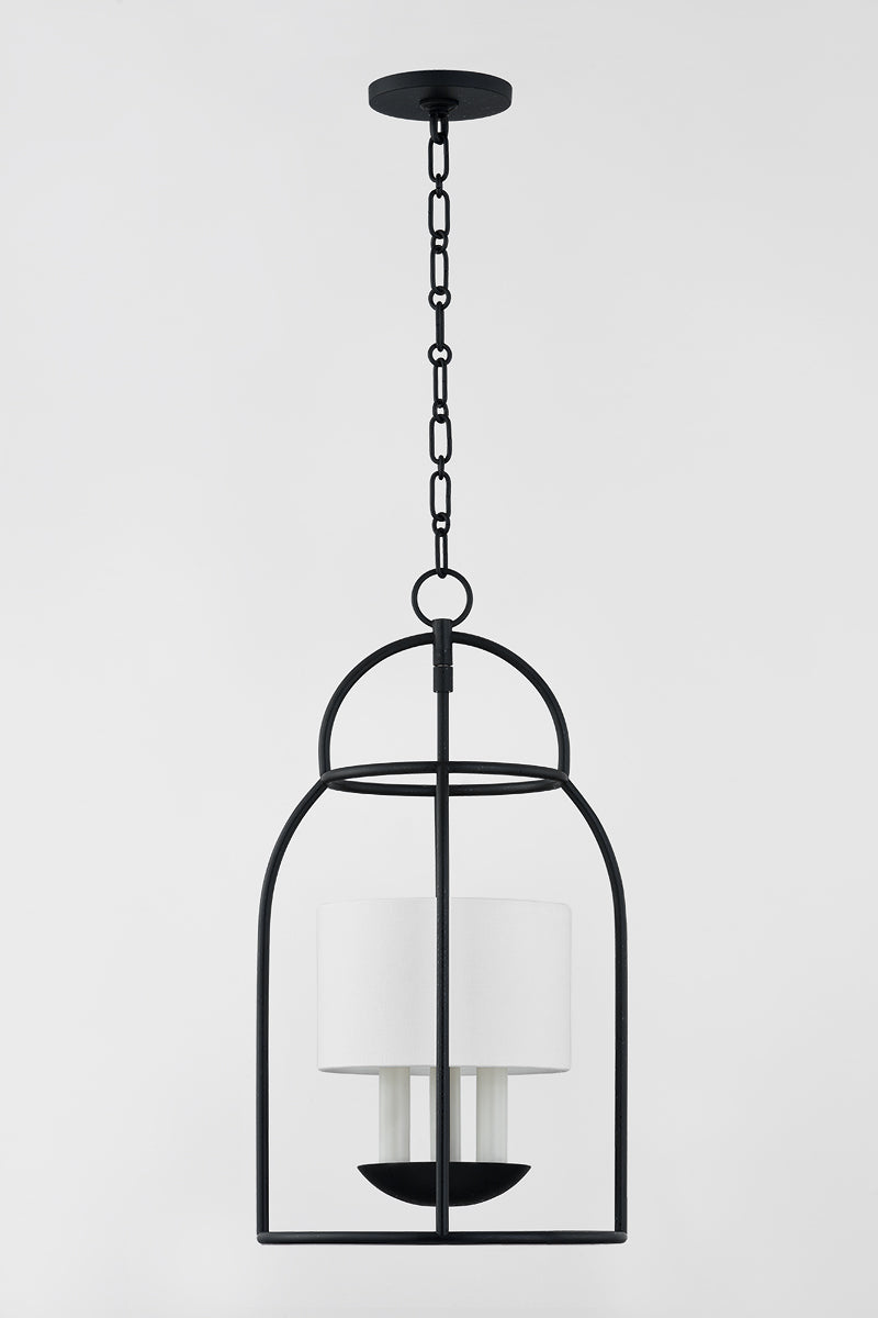 Mitzi by Hudson Valley Lighting Delia 3-Light Lantern in Aged Iron, detail view 1