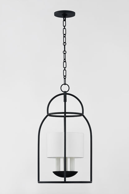 Mitzi by Hudson Valley Lighting Delia 3-Light Lantern in Aged Iron, detail view 1