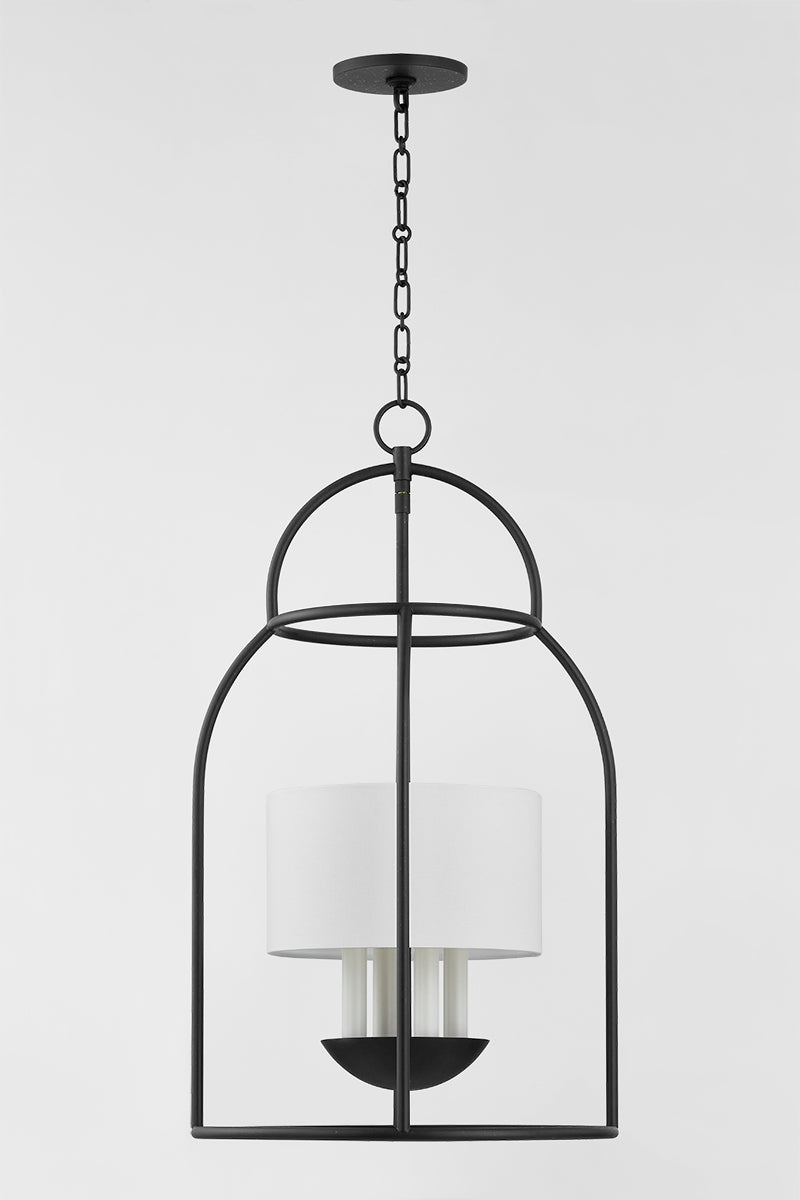Mitzi by Hudson Valley Lighting Delia 4-Light Lantern in Aged Iron, detail view 1