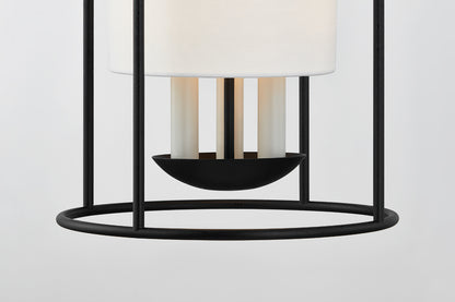 Mitzi by Hudson Valley Lighting Delia 3-Light Lantern in Aged Iron, detail view 2