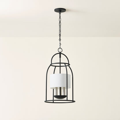 Mitzi by Hudson Valley Lighting Delia 3-Light Lantern in Aged Iron, detail view 3
