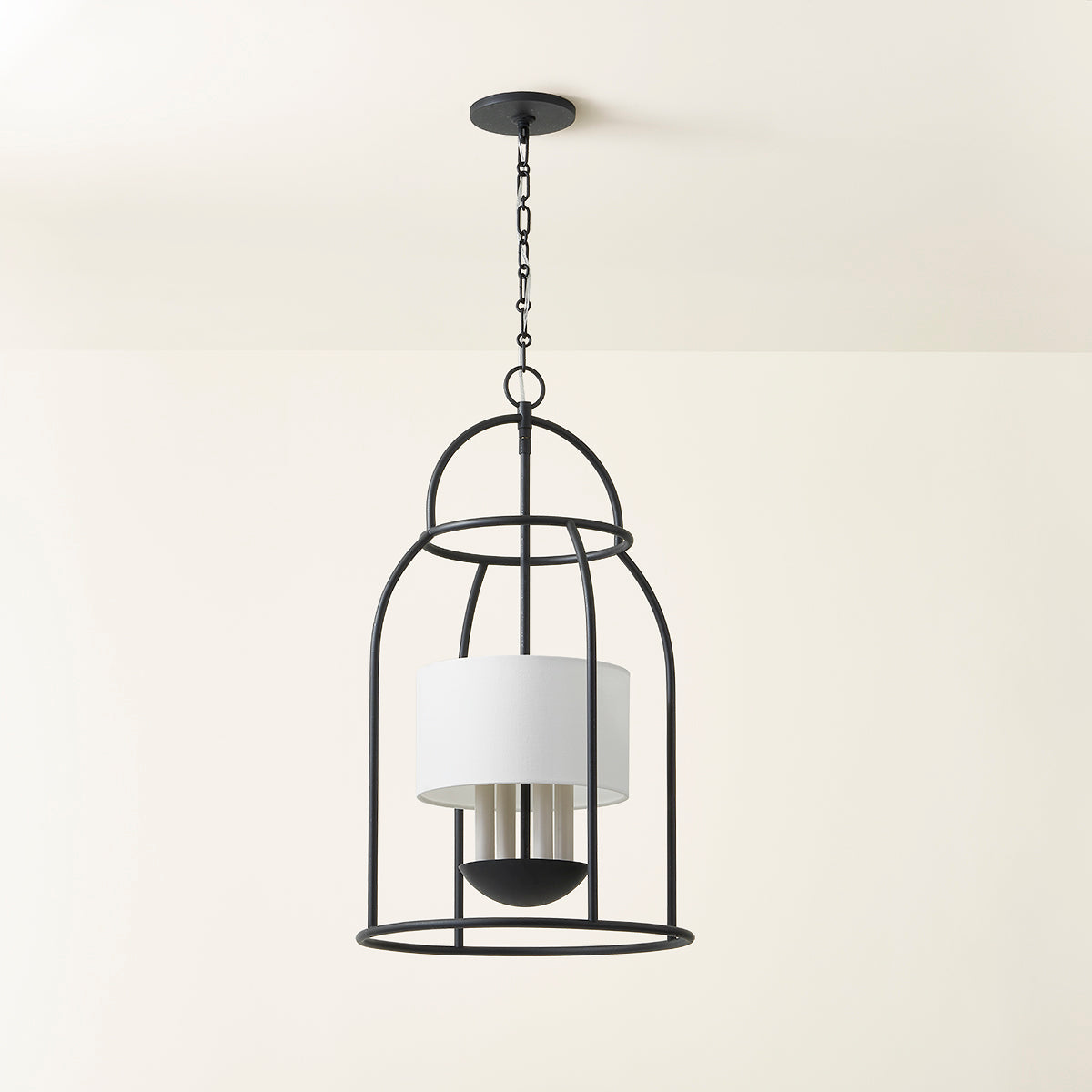 Mitzi by Hudson Valley Lighting Delia 4-Light Lantern in Aged Iron, detail view 3