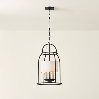 Mitzi by Hudson Valley Lighting Delia 3-Light Lantern in Aged Iron, detail view 4