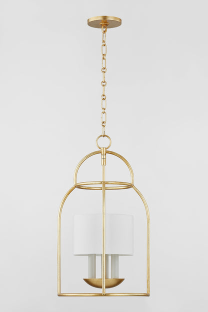 Mitzi by Hudson Valley Lighting Delia 3-Light Lantern in Vintage Gold Leaf, detail view 1