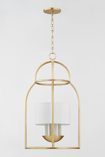 Mitzi by Hudson Valley Lighting Delia 4-Light Lantern in Vintage Gold Leaf, detail view 1