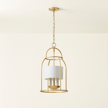 Mitzi by Hudson Valley Lighting Delia 3-Light Lantern in Vintage Gold Leaf, detail view 3