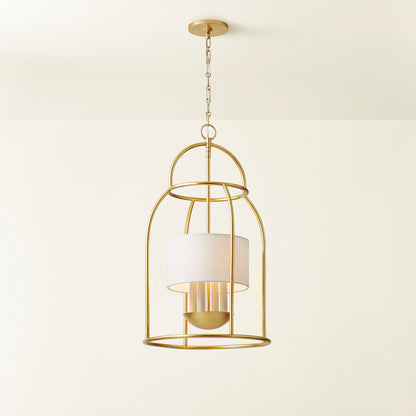 Mitzi by Hudson Valley Lighting Delia 4-Light Lantern in Vintage Gold Leaf, detail view 4