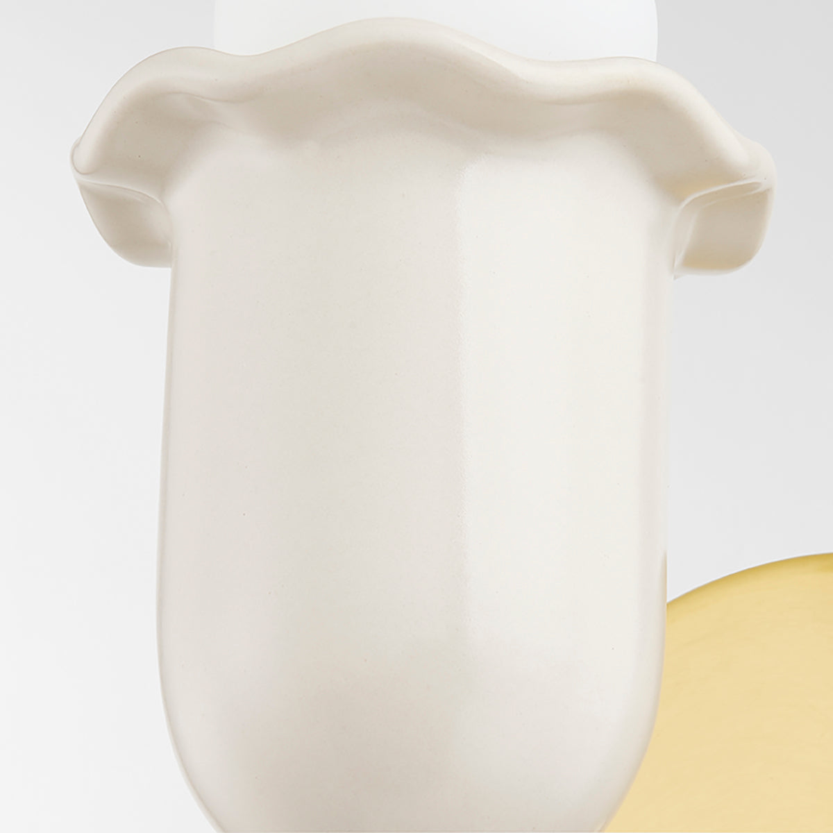 Mitzi by Hudson Valley Lighting Delilah Wall Sconce in Aged Brass / Ceramic Antique Ivory, detail view 2