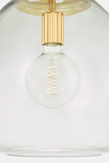 Mitzi by Hudson Valley Lighting Della Large Pendant in Aged Brass, detail view 2