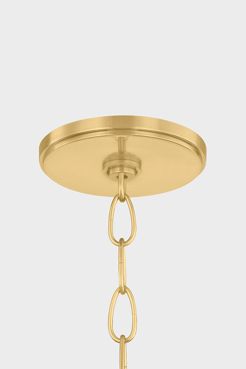 Mitzi by Hudson Valley Lighting Della Large Pendant in Aged Brass, detail view 4