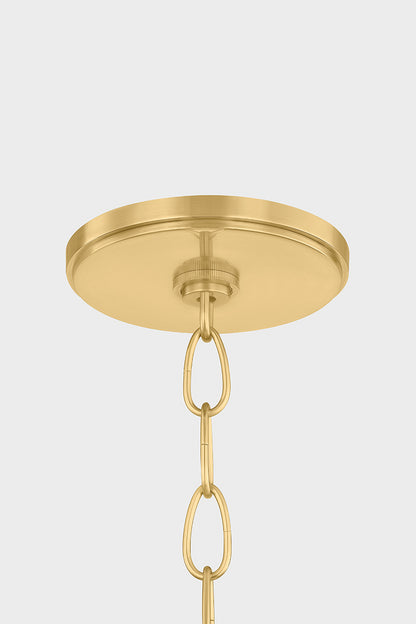 Mitzi by Hudson Valley Lighting Della Large Pendant in Aged Brass, detail view 4