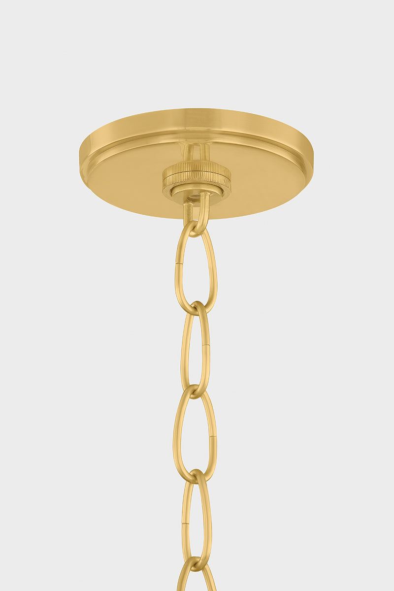 Mitzi by Hudson Valley Lighting Della Small Pendant in Aged Brass, detail view 4