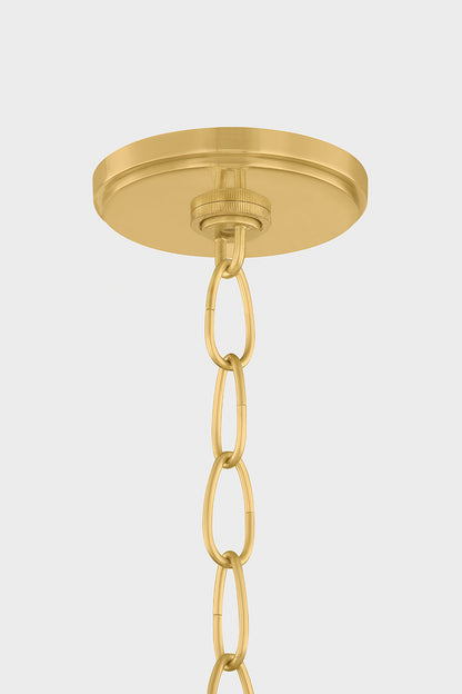 Mitzi by Hudson Valley Lighting Della Small Pendant in Aged Brass, detail view 4
