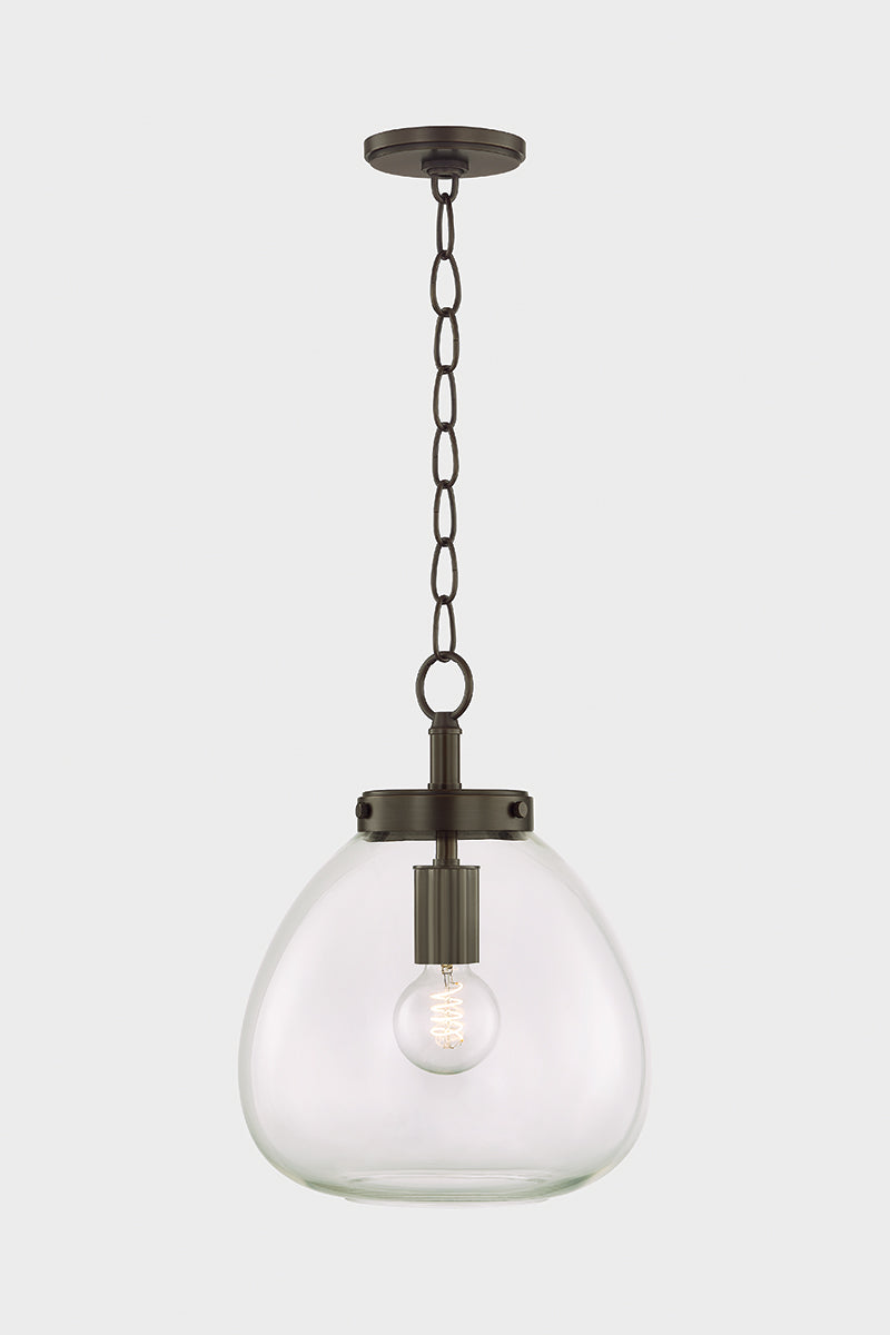 Mitzi by Hudson Valley Lighting Della Small Pendant in True Bronze, detail view 1