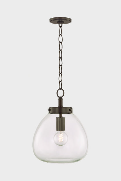 Mitzi by Hudson Valley Lighting Della Small Pendant in True Bronze, detail view 1