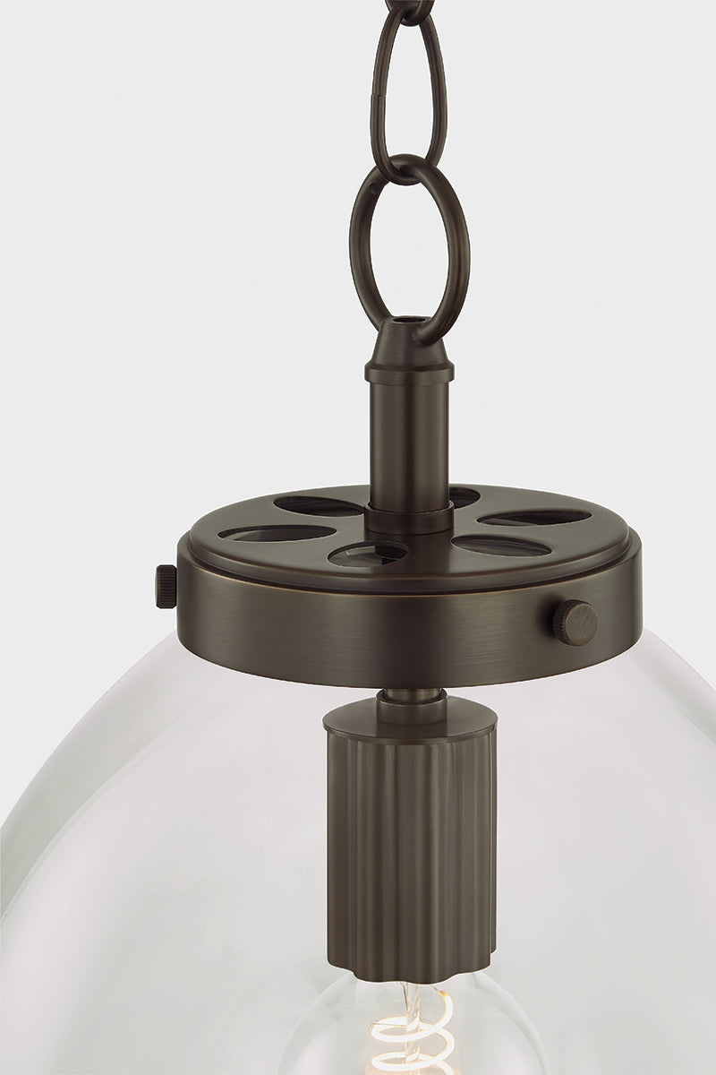 Mitzi by Hudson Valley Lighting Della Small Pendant in True Bronze, detail view 2