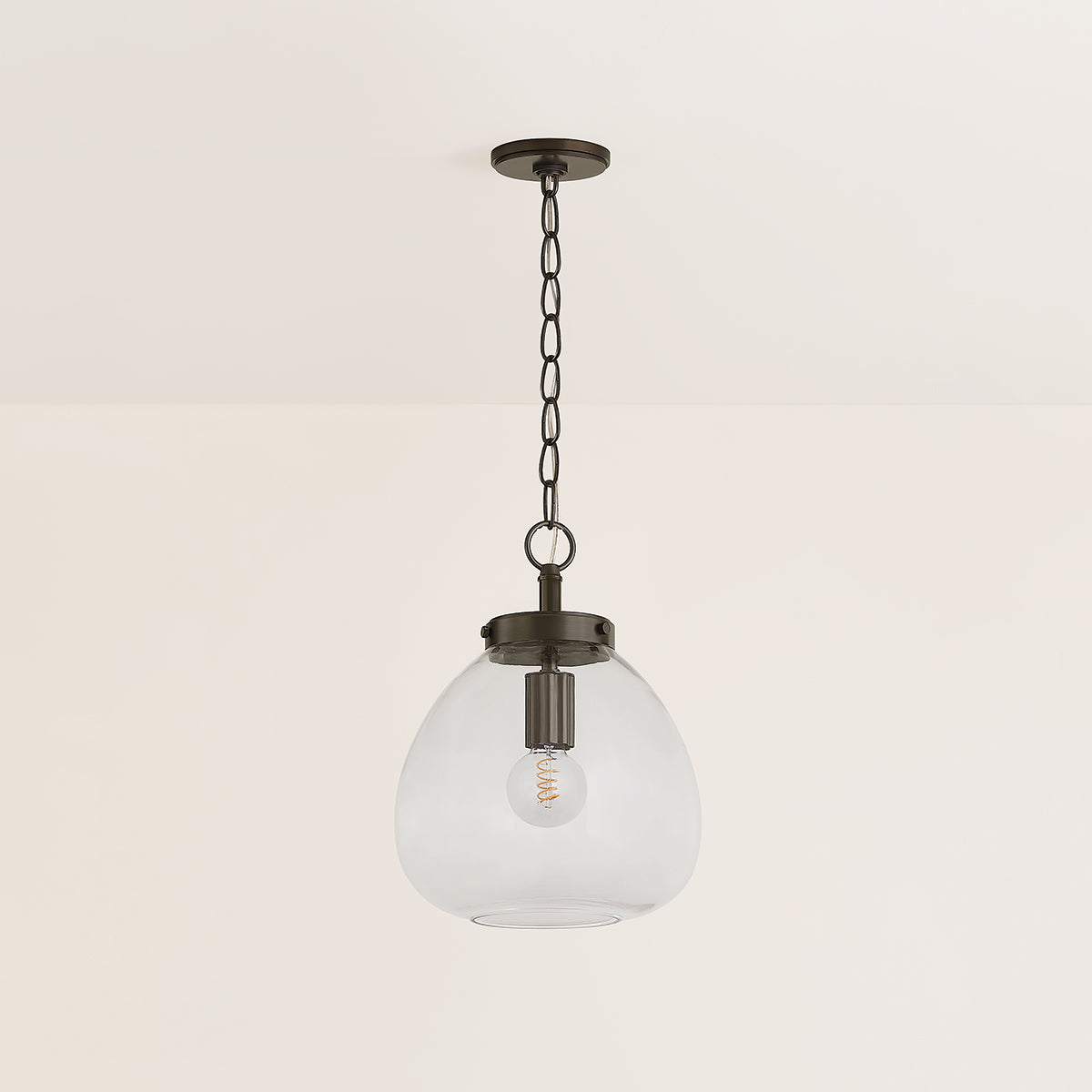 Mitzi by Hudson Valley Lighting Della Small Pendant in True Bronze, detail view 3