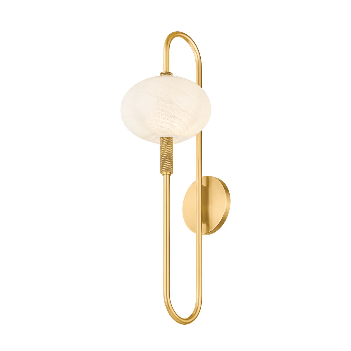 Mitzi by Hudson Valley Lighting Delphine Wall Sconce in Aged Brass