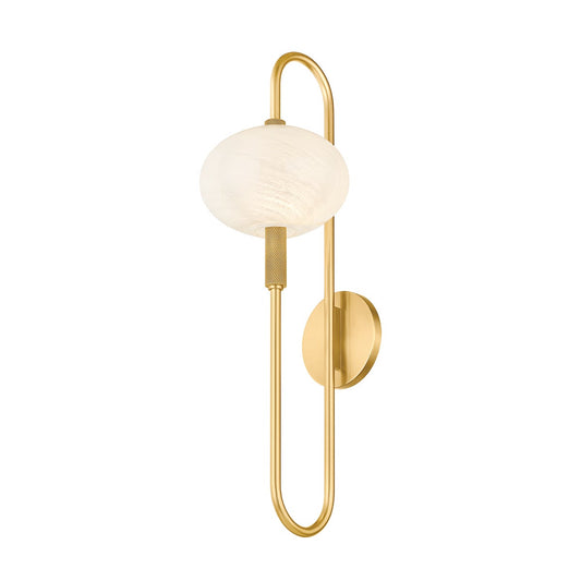 Mitzi by Hudson Valley Lighting Delphine Wall Sconce in Aged Brass