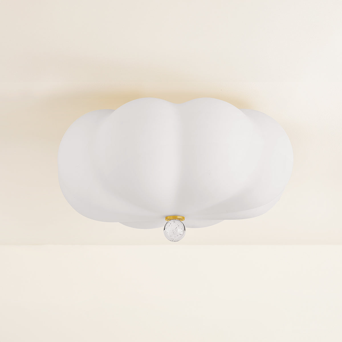 Mitzi by Hudson Valley Lighting Demille Flush Mount in Aged Brass, detail view 3