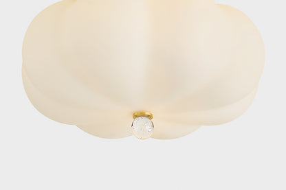 Mitzi by Hudson Valley Lighting Demille Flush Mount in Aged Brass, detail view 4