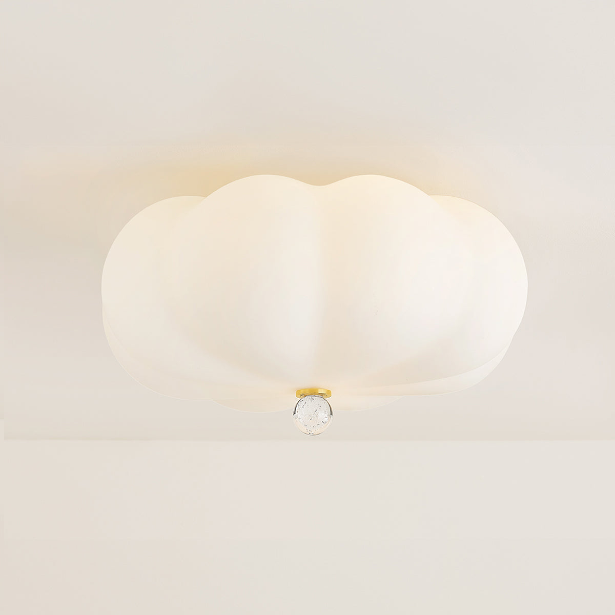 Mitzi by Hudson Valley Lighting Demille Flush Mount in Aged Brass, detail view 5