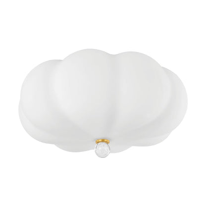 Mitzi by Hudson Valley Lighting Demille Flush Mount in Aged Brass