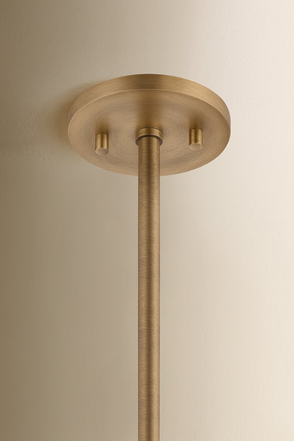 Mitzi by Hudson Valley Lighting Dessi Large Pendant in Patina Brass / Cappuccino Swirl Glass, detail view 1