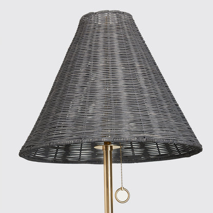 Mitzi by Hudson Valley Lighting Destiny Floor Lamp in Aged Brass, detail view 1