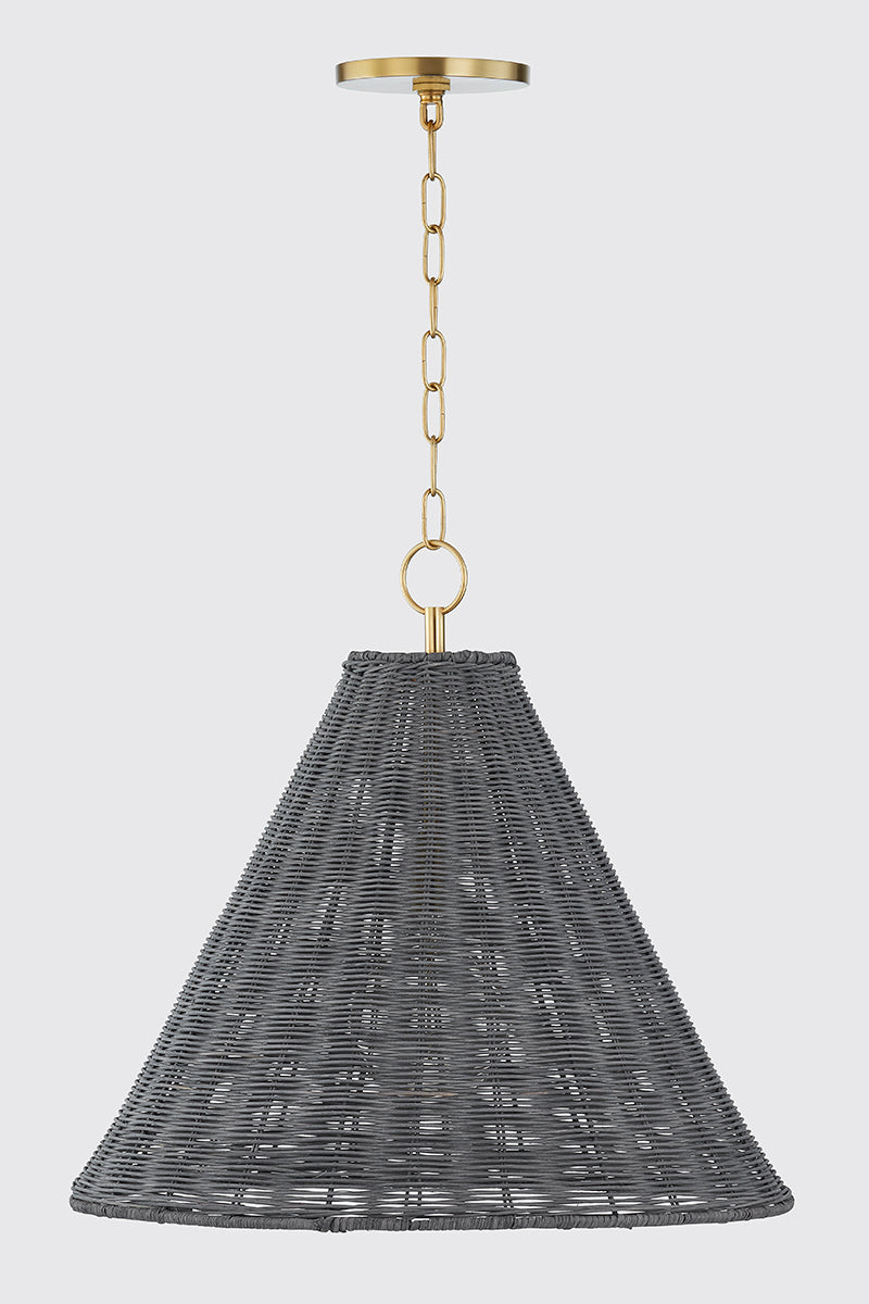 Mitzi by Hudson Valley Lighting Destiny Pendant in Aged Brass, detail view 1