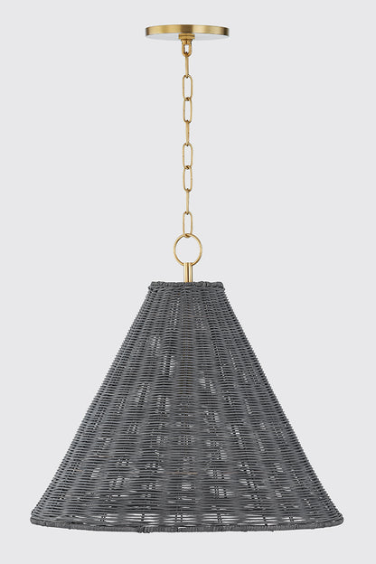 Mitzi by Hudson Valley Lighting Destiny Pendant in Aged Brass, detail view 1