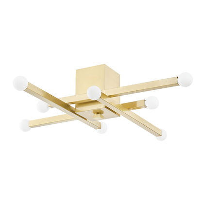 Mitzi by Hudson Valley Lighting Dona Flush Mount in Aged Brass