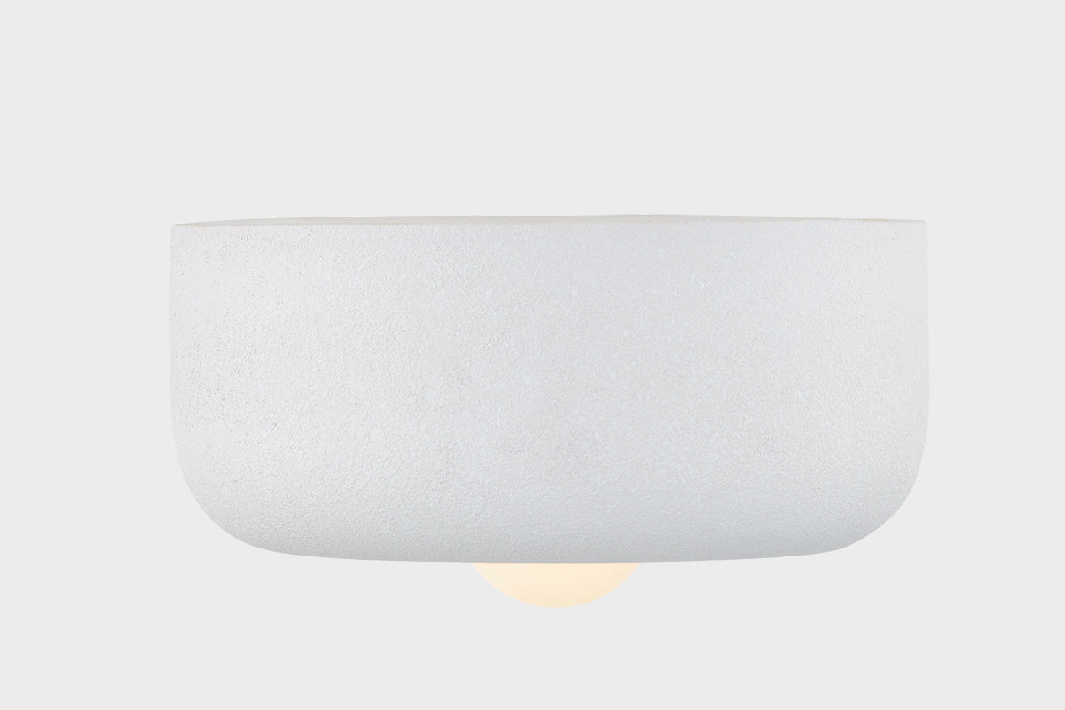 Mitzi by Hudson Valley Lighting Doris Flush Mount in Aged Brass / Textured White, detail view 1