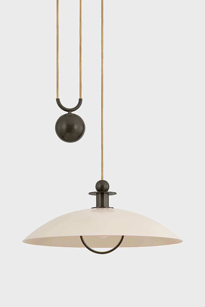 Mitzi by Hudson Valley Lighting Dottie Pendant in True Bronze / Soft Bisque, detail view 1