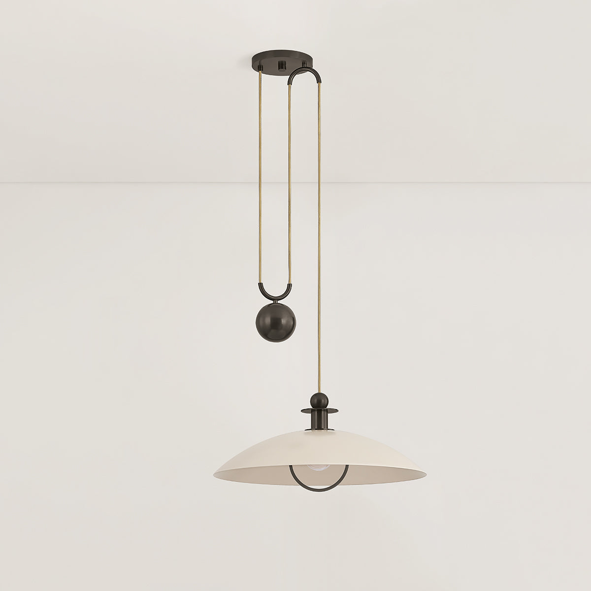Mitzi by Hudson Valley Lighting Dottie Pendant in True Bronze / Soft Bisque, detail view 2